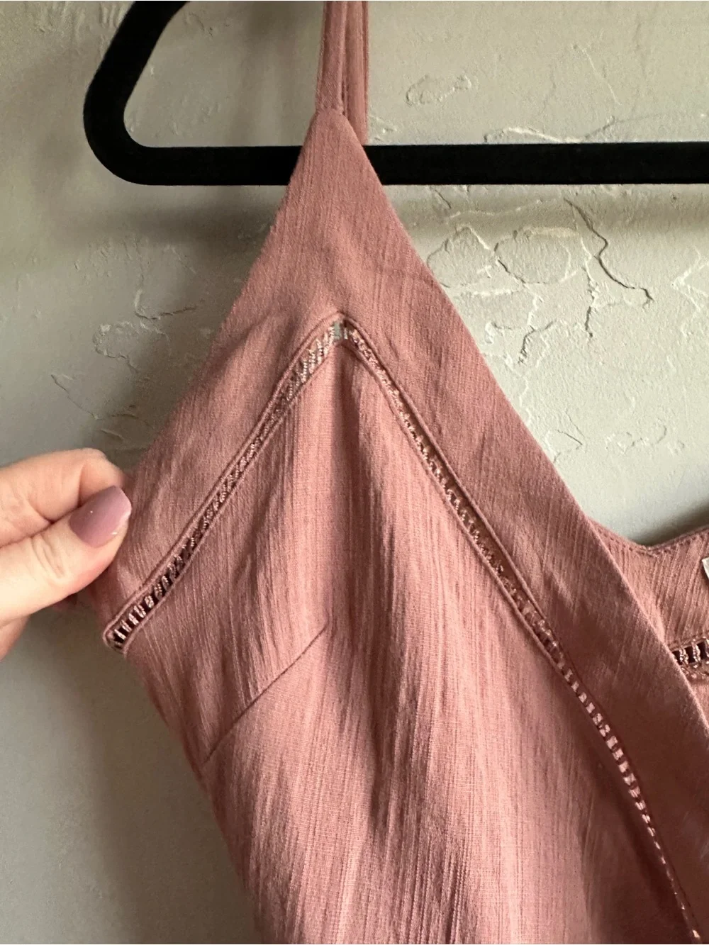 Free People Intimately Mauve Asymmetrical Button Mini Dress Boho Fairycore XS